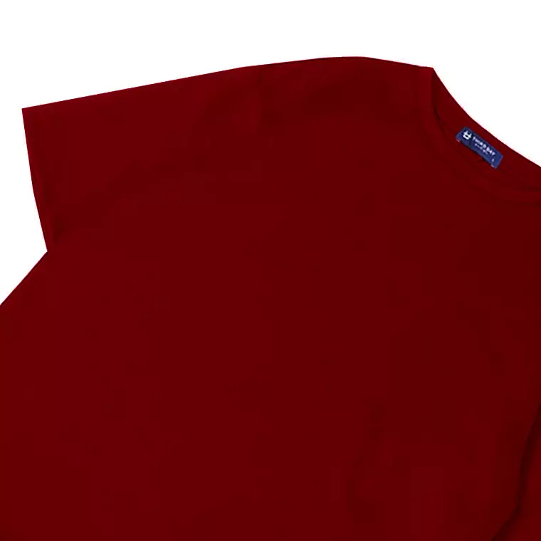 THIRDDAY Kaos Oversize Gym ScubaLux bahan tebal "work lift balance" maroon MTY02