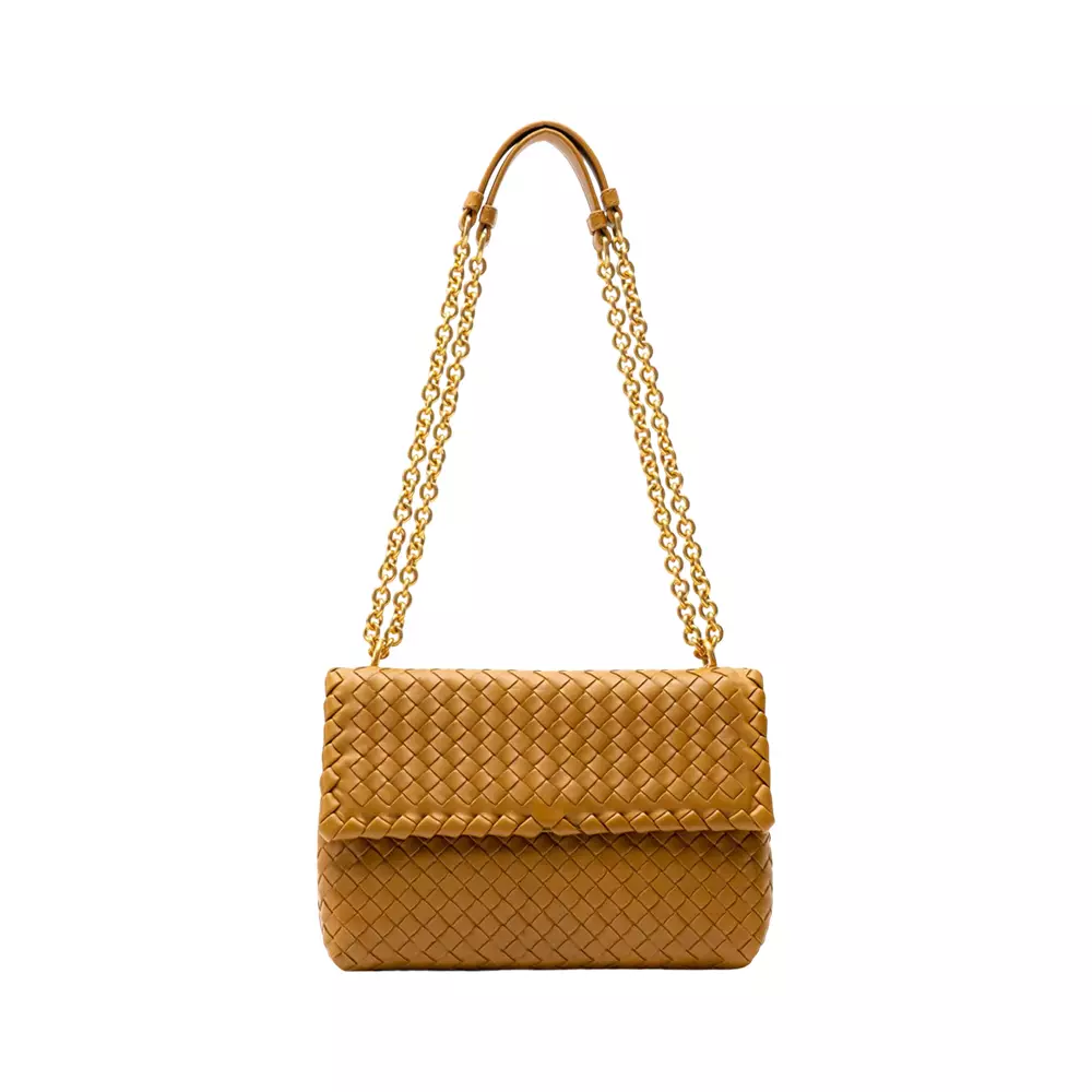 Jual BOTTEGA VENETA Olimpia Shoulder Bag Camel Ghw Original 2025 
