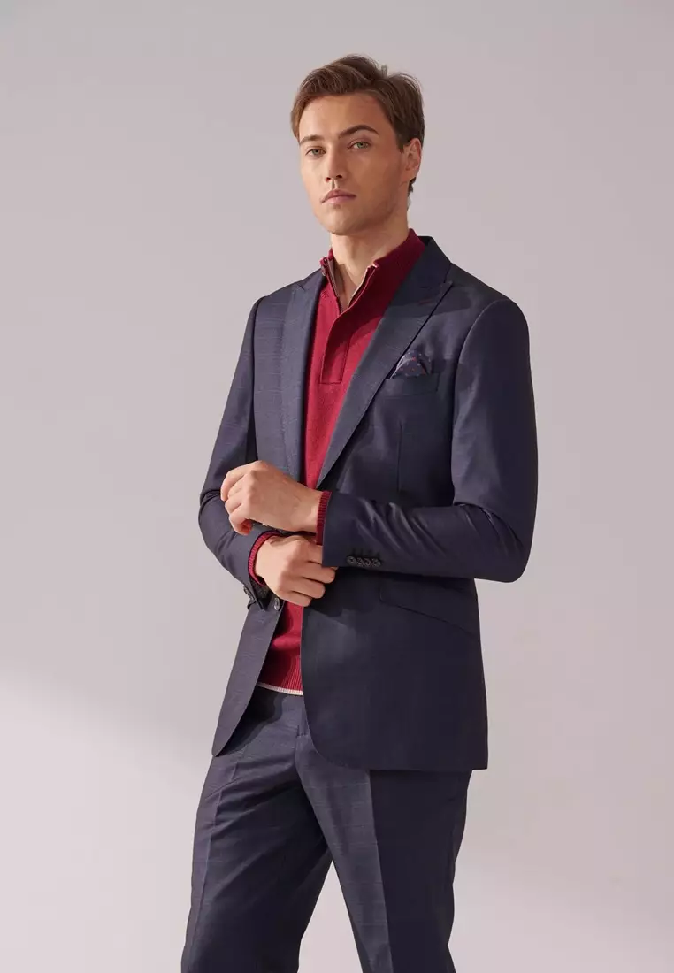 Burgundy Cashmere Quarter-Zip Sweater