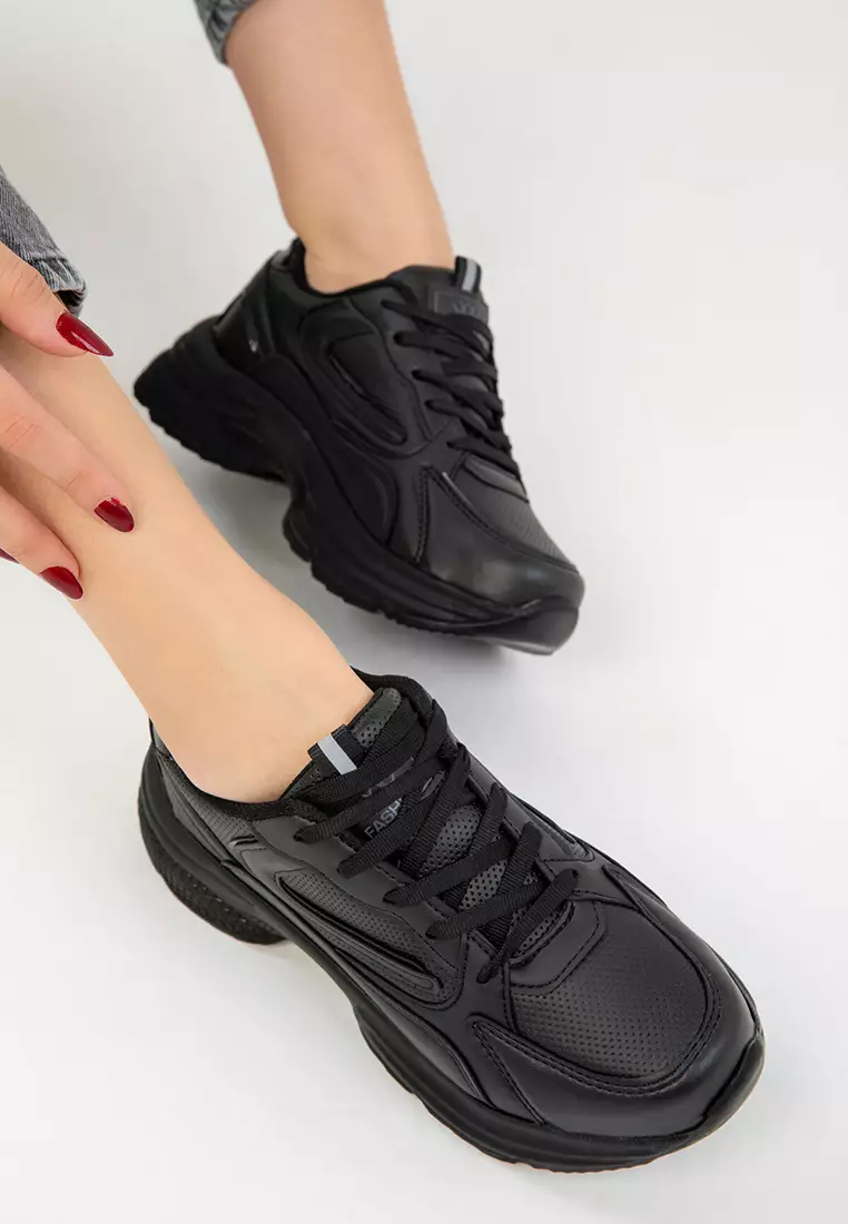 Black-Black-C Women's Sneakers 18802
