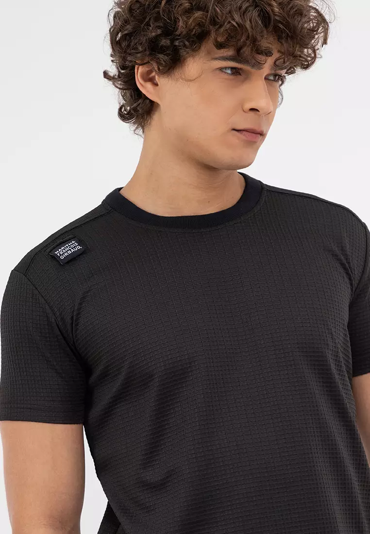 Men's Tear Off Logo Design Tee Black