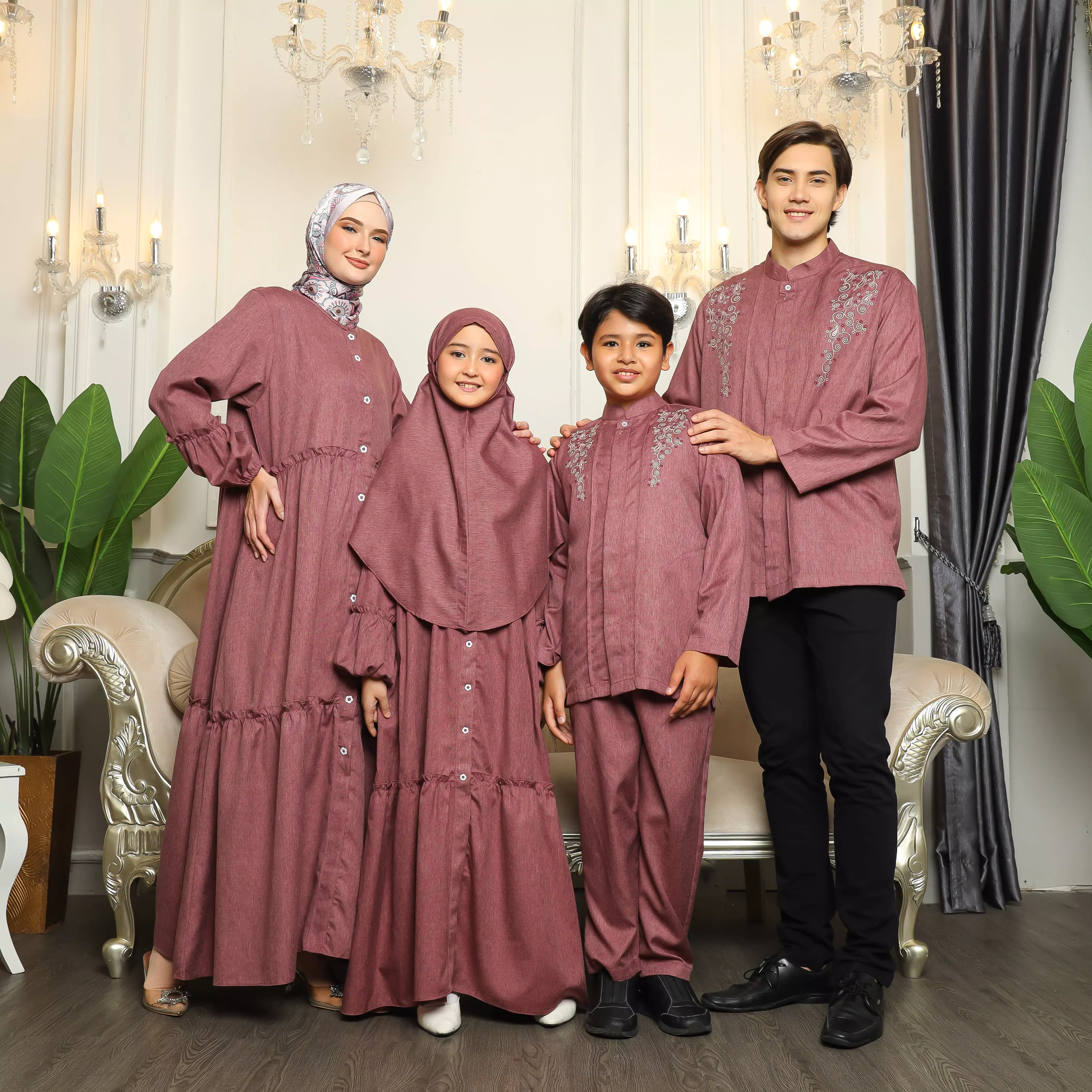 Gamis Sarimbit Wanita GMS 04 Burgundy