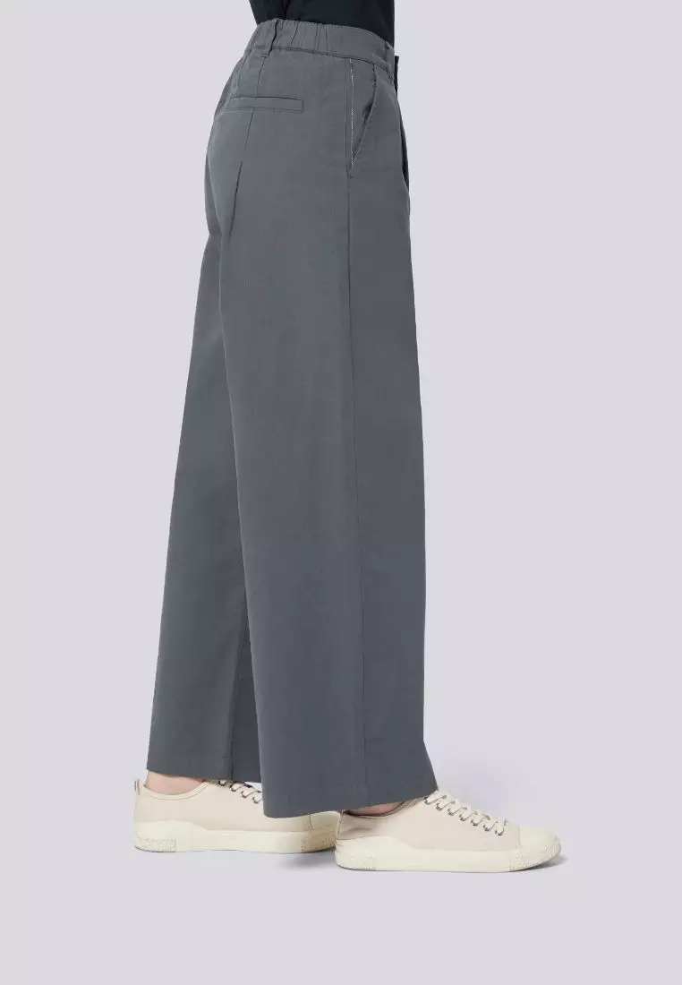 Women's High Rise Straight Wide Leg Woven Pants