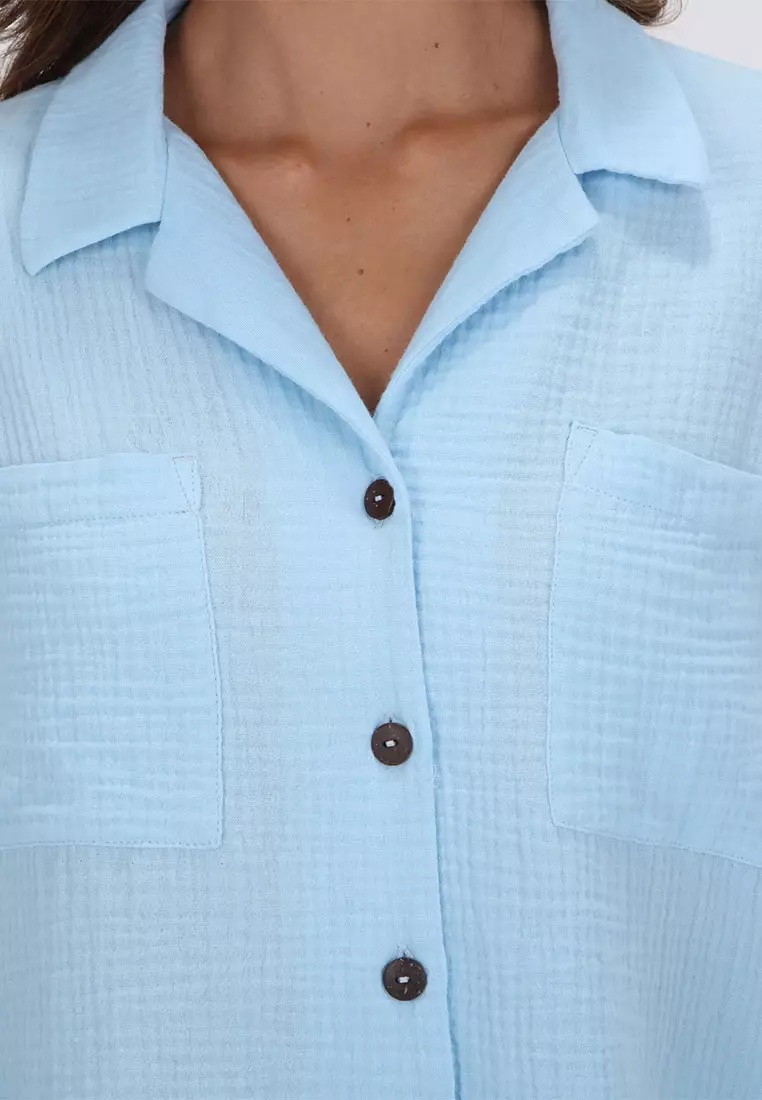 GSH LAYOVER SHORT SLEEVE SHIRT SOFT BLUE