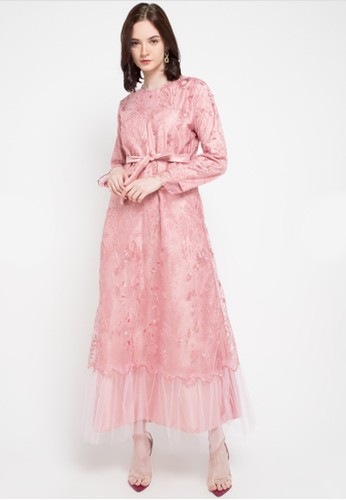 Batik Mayung pink Sabrina Dress Party Modern Premium Pink F511CAA99CAC03GS_1