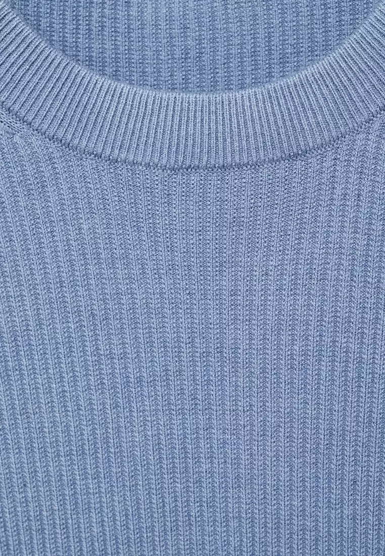 Fine Rib-Knit Sweater