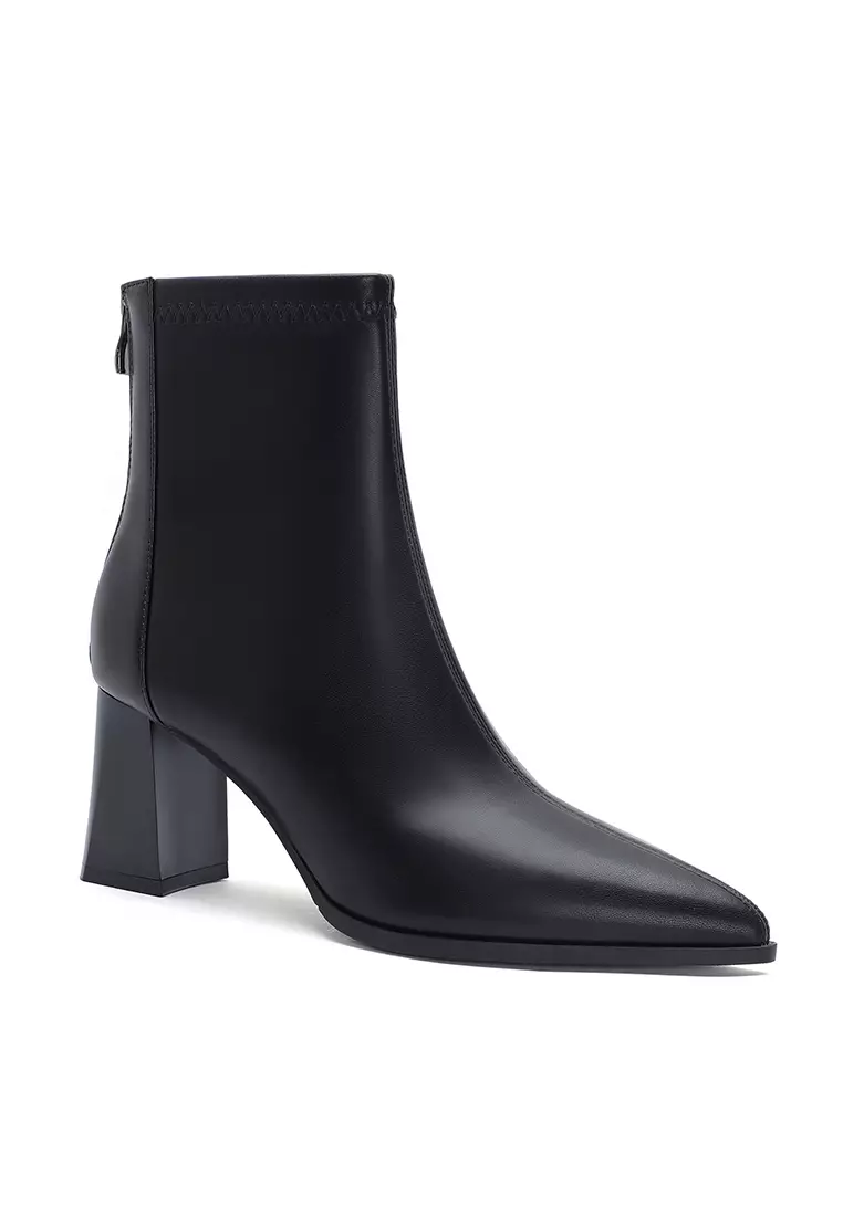 Buy Twenty Eight Shoes 7CM Pointed Toe Microfiber Leather Ankle