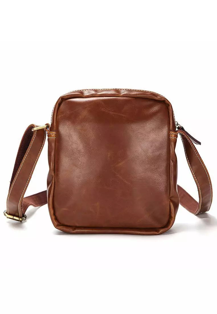 Plain leather crossbody discount bag