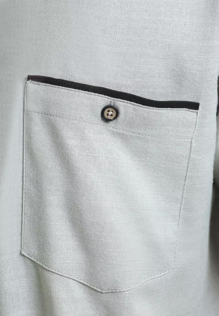 Emba Denim - Arsalan Kemeja Koko Pria Lengan Pendek Regular Light Green