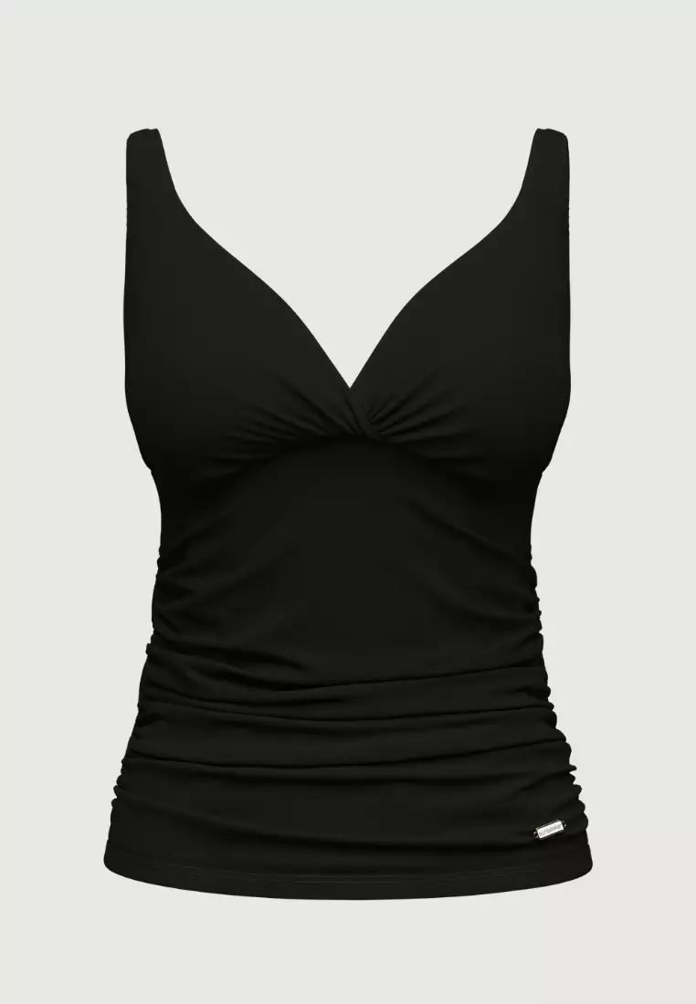 Core Solid Black Plus Cup Tankini