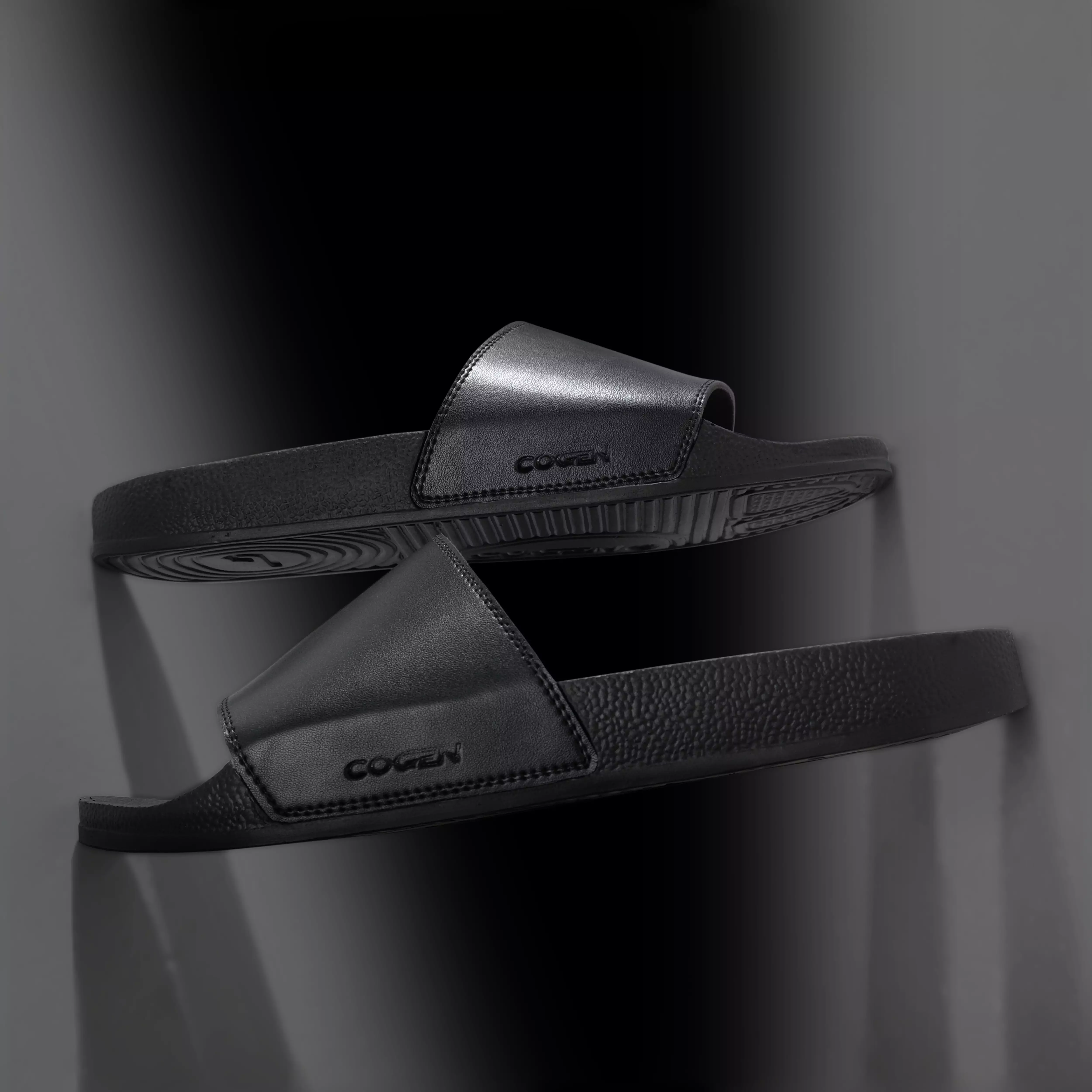 Cogen Sandal Pria Sendal Slop OPAL Series Original Hitam - Midnight