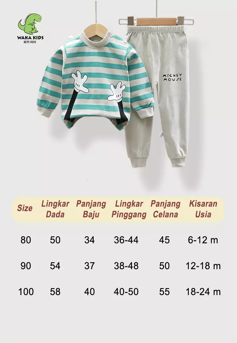 Setelan Bayi Baju Anak Laki Laki Lengan Panjang Piyama Set Celana Kaos Import Motif Lucu Smile Egg Venrz 4251