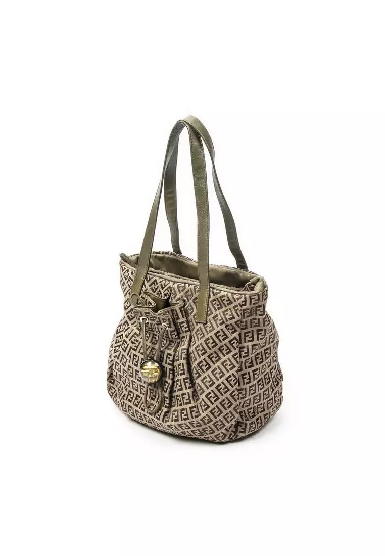 Pre-Loved Front Drawstring Pocket Tote