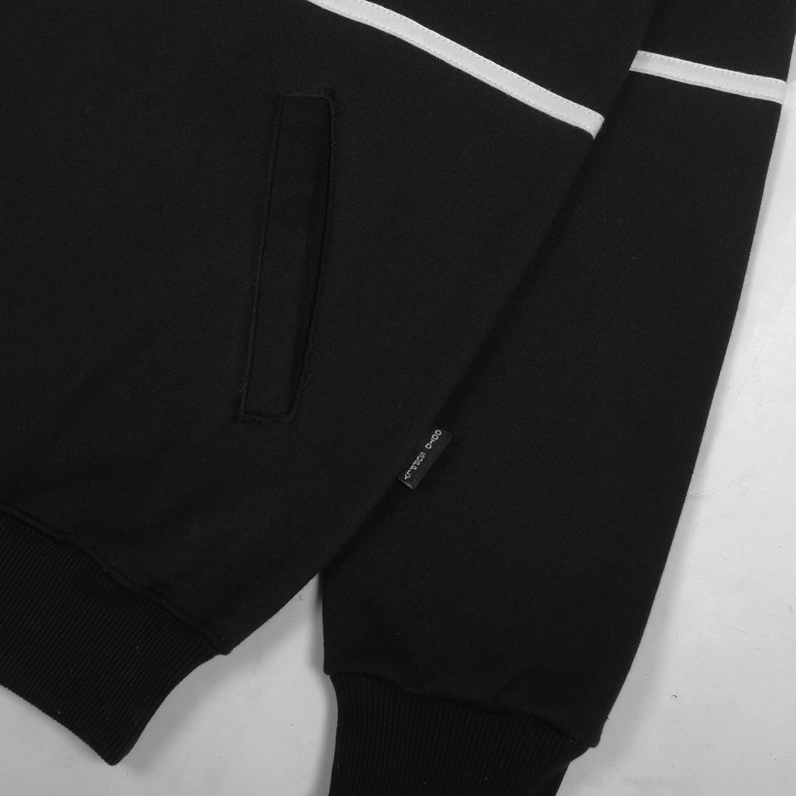 OOTDSUPPLY Halfzip Enthusiast Club Double Line Black | Sweatshirt Pria & Wanita HZDL001