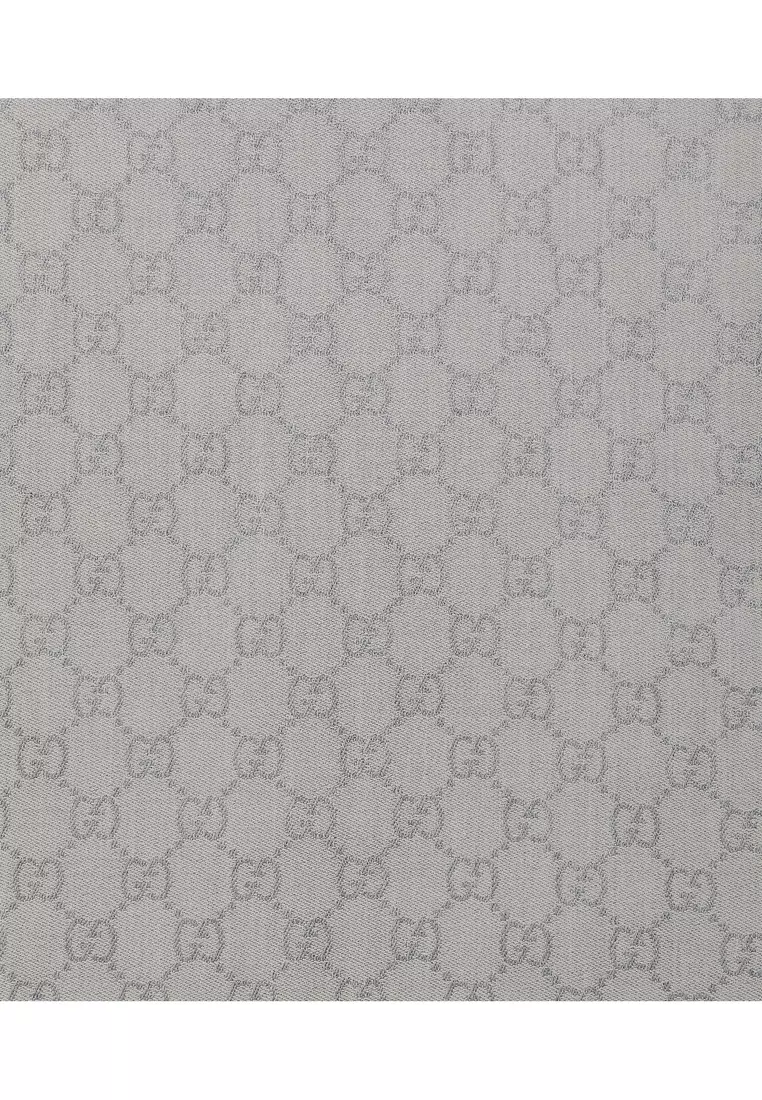 Gg Jacquard Pattern Knitted Scarf