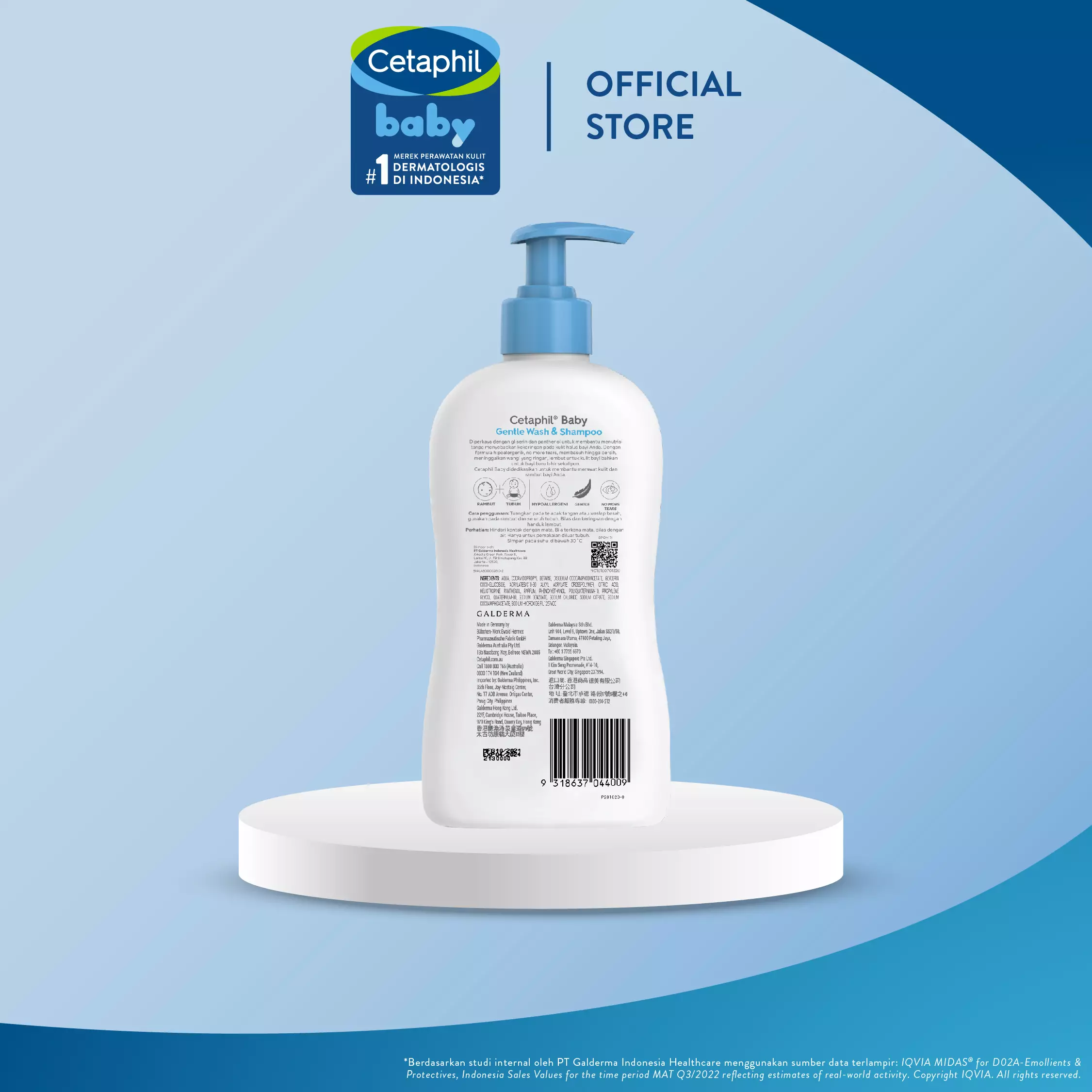 Cetaphil Baby Gentle Wash & Shampoo 400ml