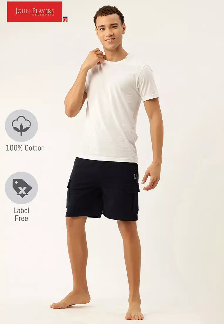 John Players Lounge Shorts in Navy Colour - 100% Cotton