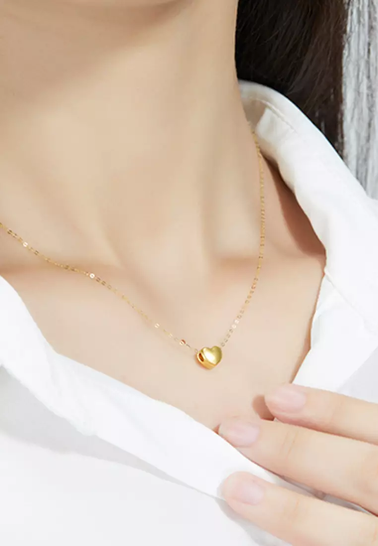 Desiree Heart Pendant Necklace in Gold