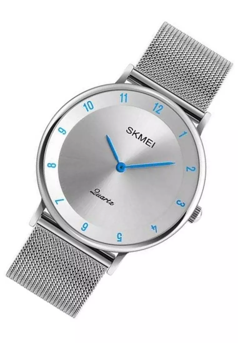 Jam Tangan Kasual Analog Pria Waterproof Strap Tali Material Stainless Steel NS12 ORIGINAL