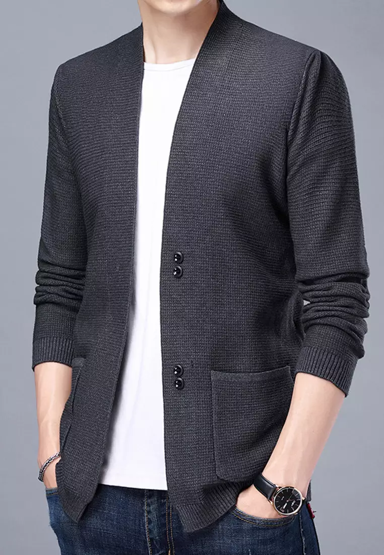 Knitted Texture Cardigan BD-M8128