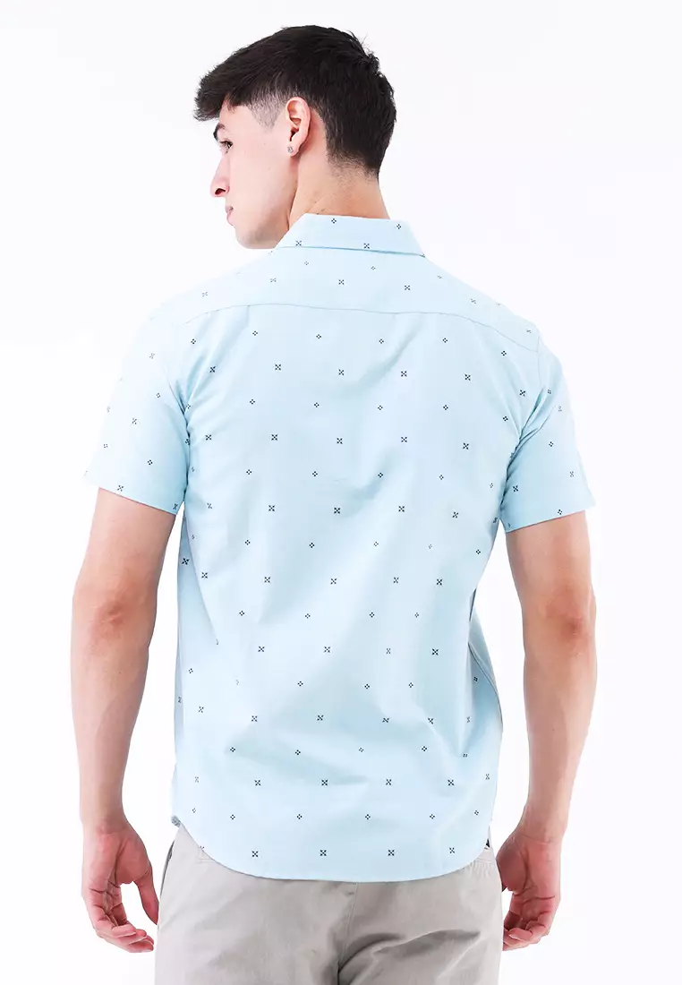 Printed Woven Polo Short Sleeve