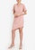 ZALORA WORK pink Asymmetric Hem Wrap Dress 966DCAA892C0F2GS_4