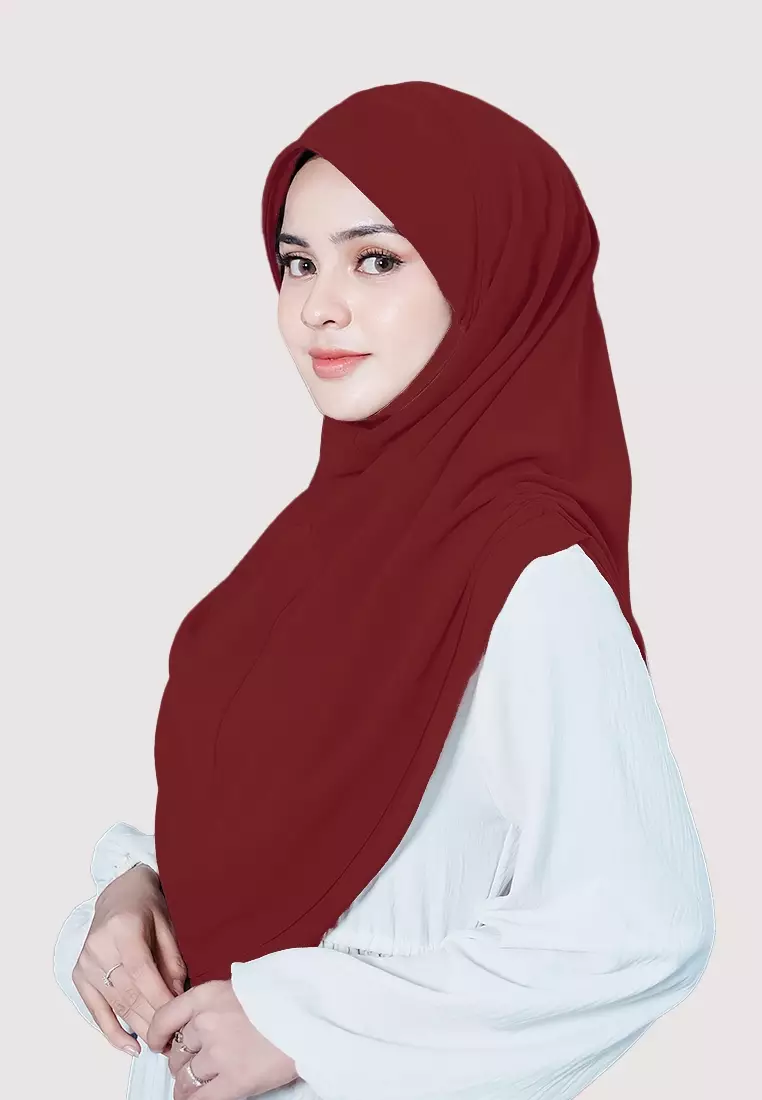 HIJAB INSTAN IRISH - DEEP MAROON