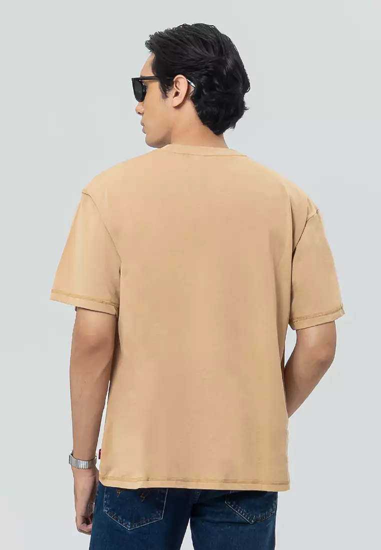 BOURNE BEIGE Kaos Pria Lengan Pendek SS - Top Man Graphic Tee