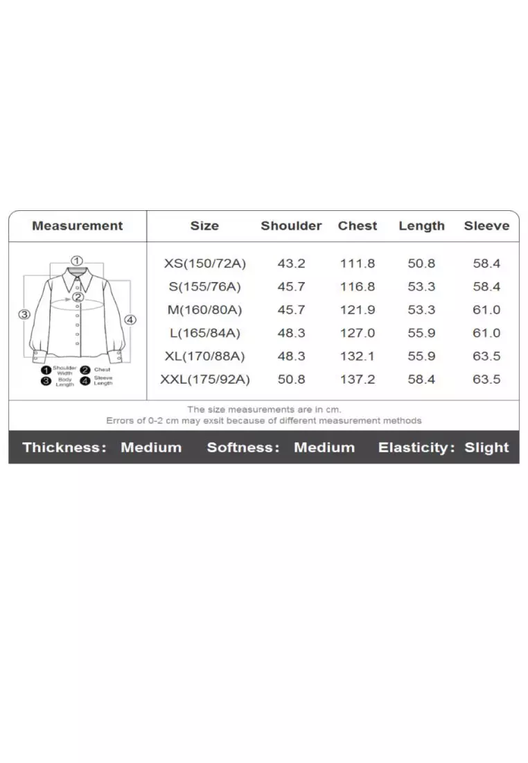 Korea Collection Women's Stretchy Cotton Boxy Long Sleeve Shirt 05346051