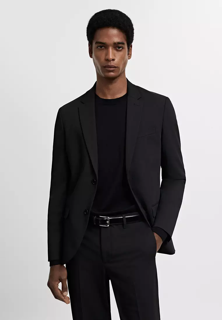 Buy MANGO Man Super Slim-Fit Suit Jacket In Stretch Fabric 2024 Online ...