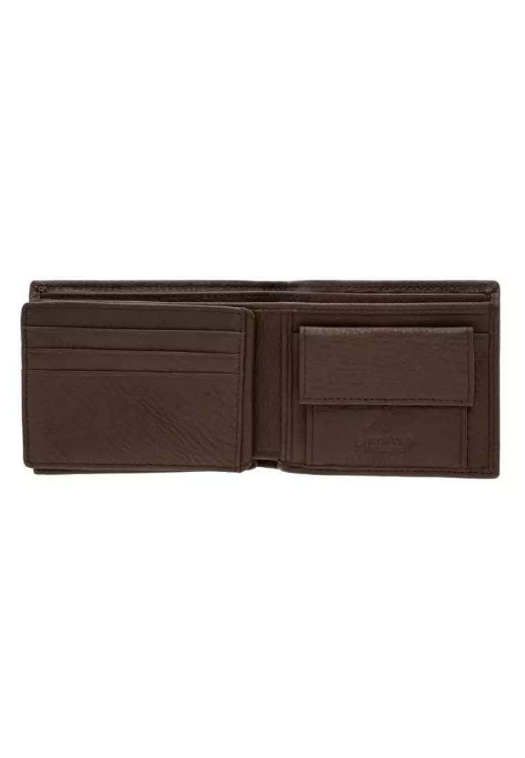 Pebble Leather Flip ID Cards Bifold Wallet EWB 40353