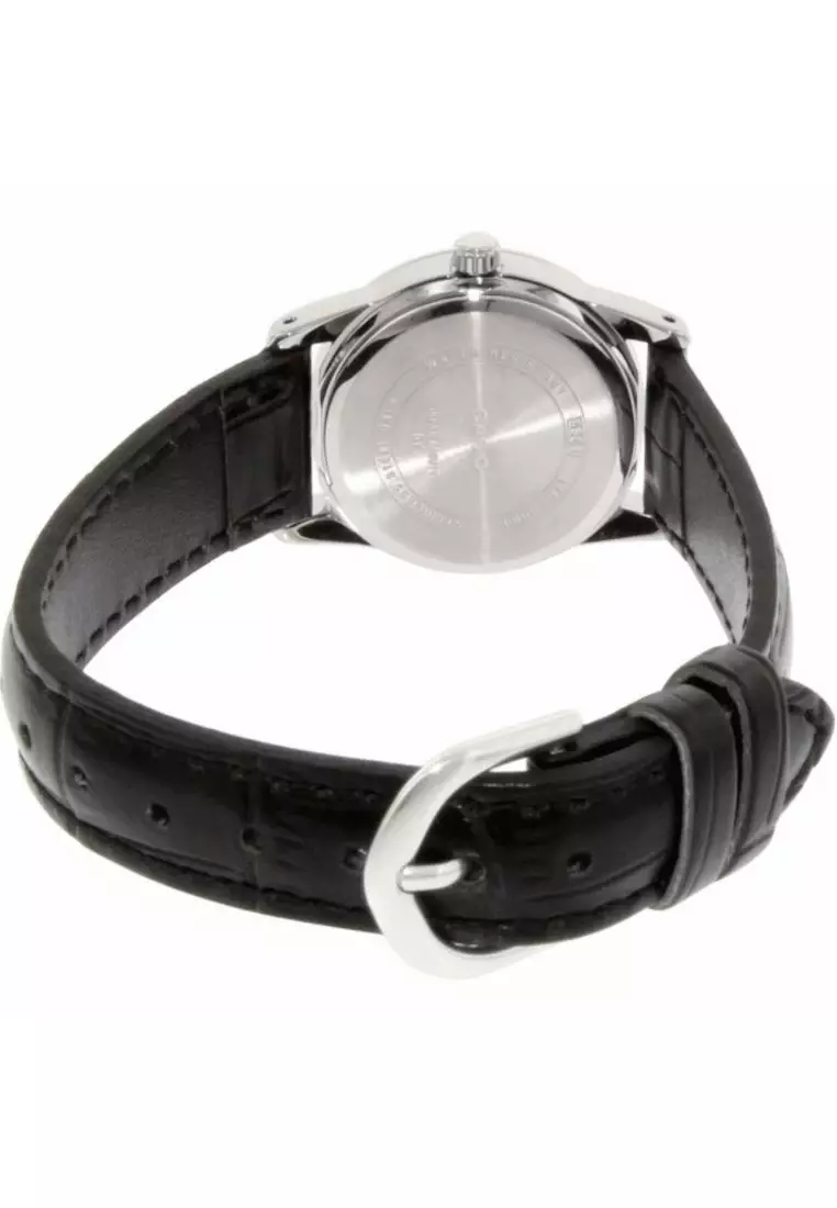 Men's Analog Watch MTP-V001L-7B Black Leather Band Casual Watch
