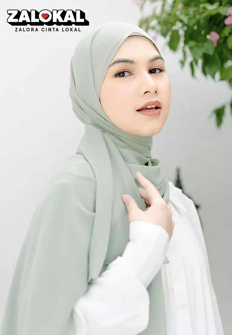 Bawal Instan Shawl Tali (Pashmina Tali Ceruty Babydoll) Avocado