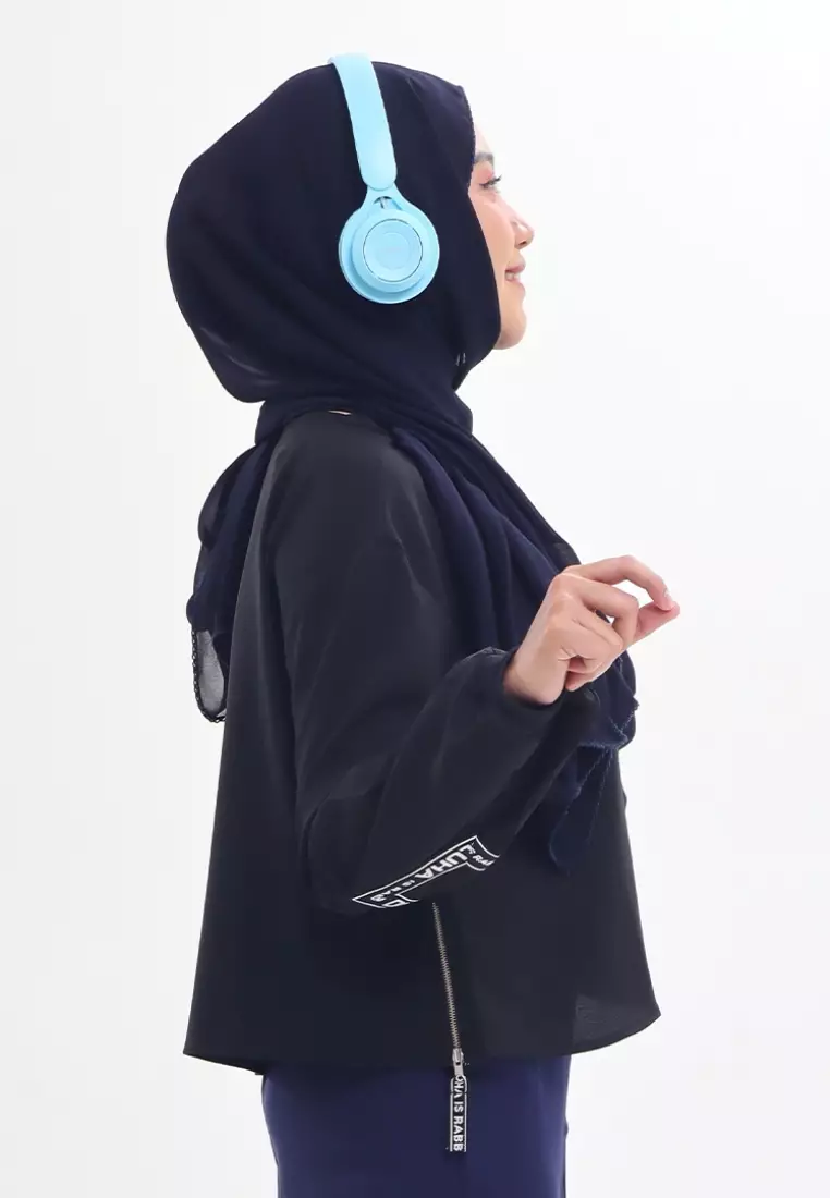 Rabbani - Tunik Lengan Panjang Nevya Z1M Hitam