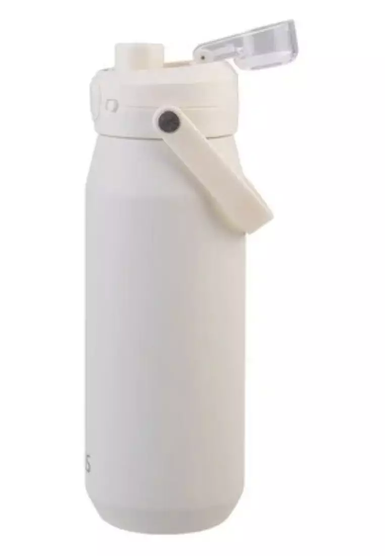 Oasis Ceramic Stainless Steel Triple Wall Capri Quick Release Drink Bottle 750ML - Alabaster