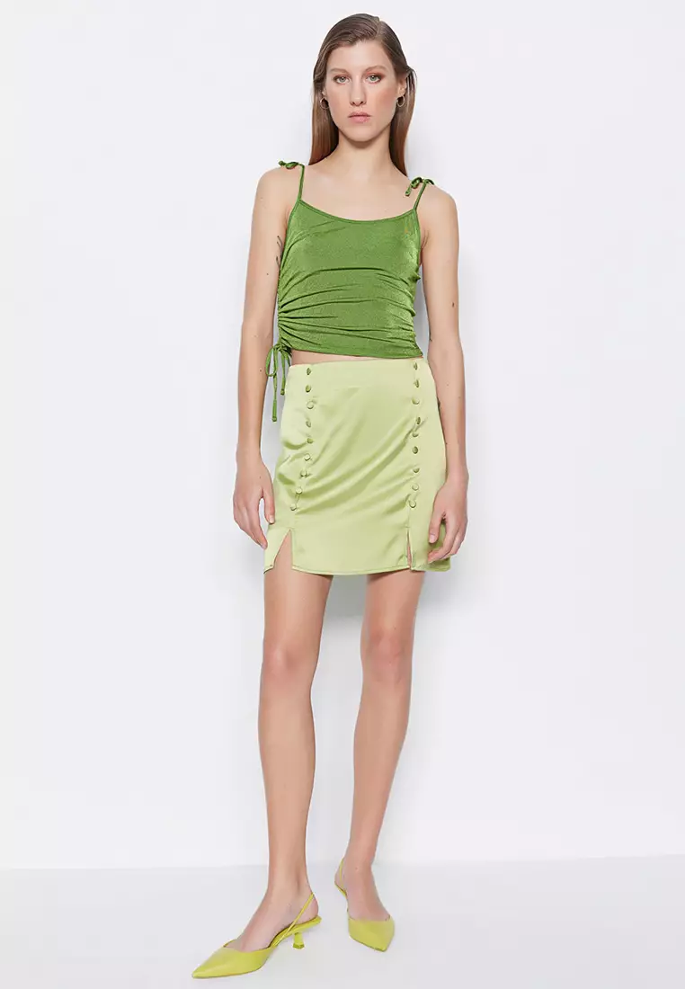 Ruched Crop Cami Top