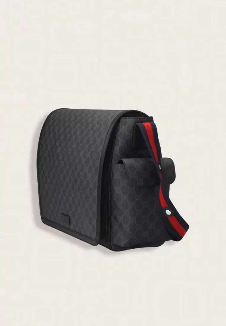 Gucci GG Supreme Diaper Bag Black