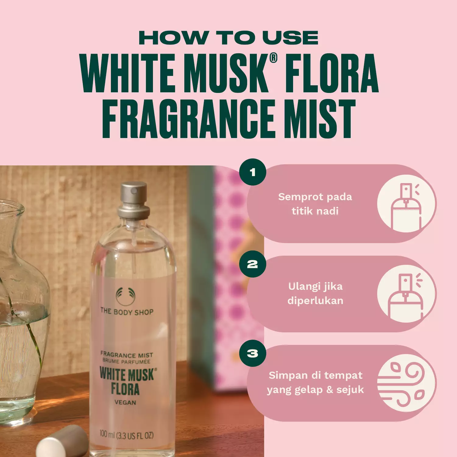 White Musk Flora Fragrance Mist 100Ml