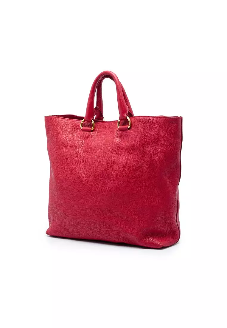 Pre-Loved Prada Vitello Daino Open Convertible Tote