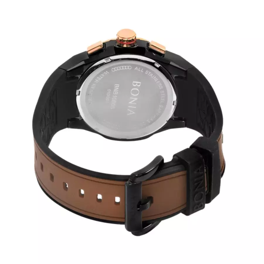 Bonia BNB10808-1042C Karet Coklat Hitam Cowok