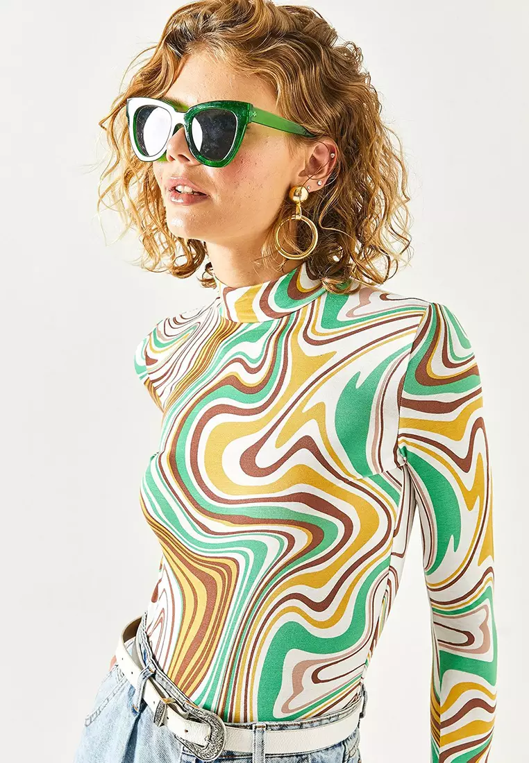 Half Turtleneck Viscose Blouse