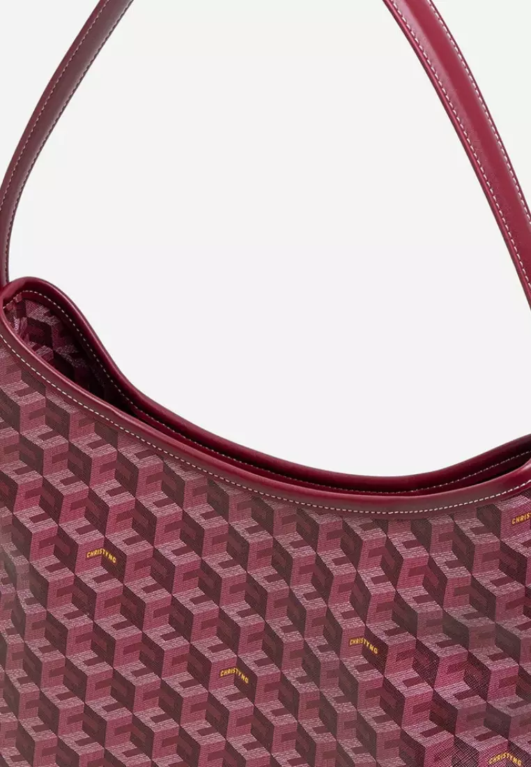 Alesso Large Hobo Bag Burgundy