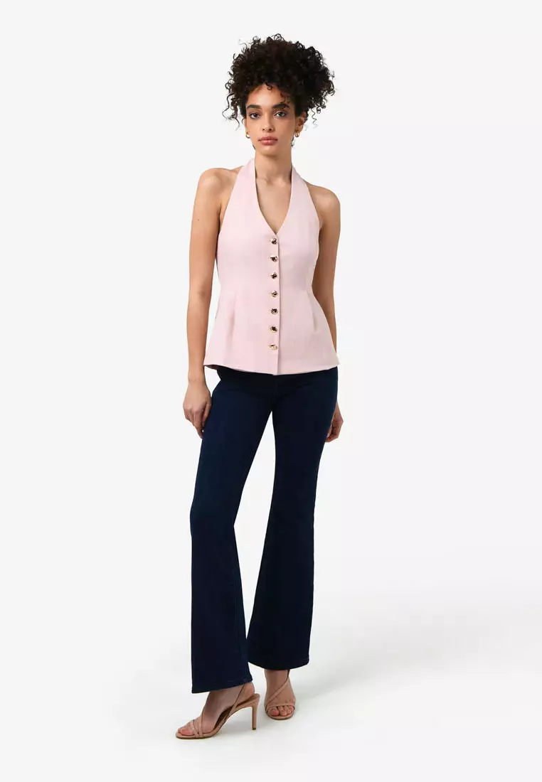 Lola Halter Neck Peplum Vest