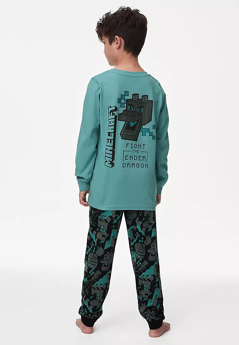 Jual Marks Spencer Minecraft Pure Cotton Pyjamas Original 2025