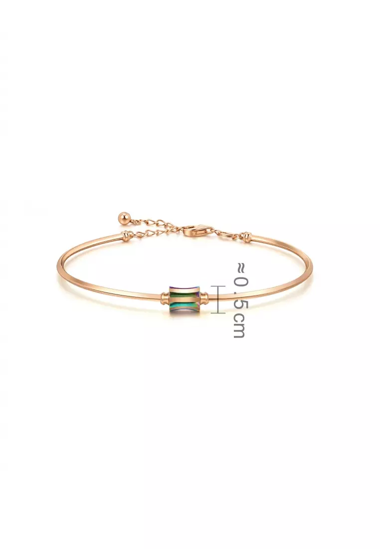 18K Rose Gold Bangle for Women 91702K