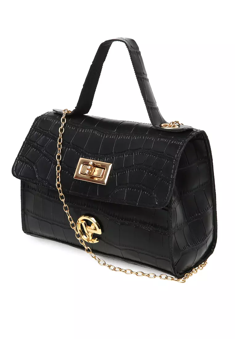 Jervis Tas Slempang Wanita Two Ropes Design Elegant Women - Hitam