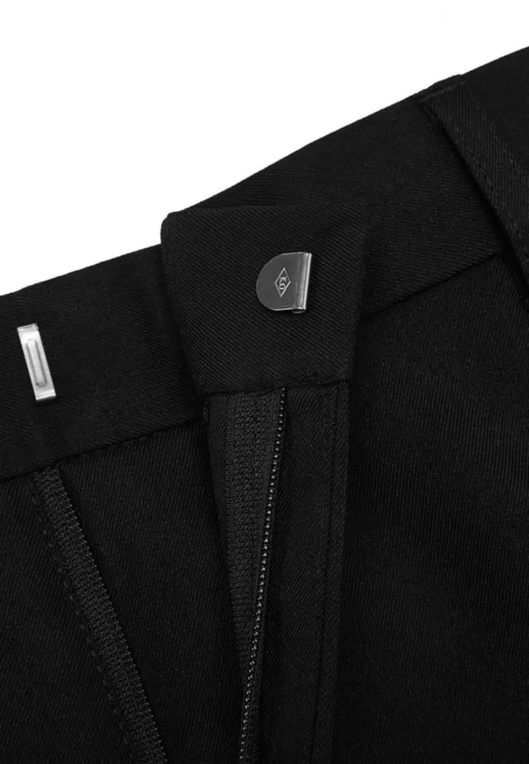 Teflon Regular Fit Twill Suit Pants