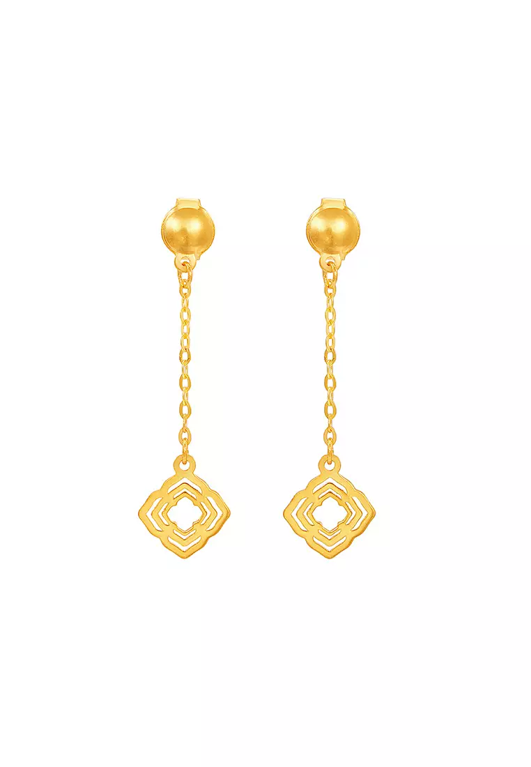 HABIB AL-ZAHRA | 916/22K Yellow Gold Earrings HLZE011224