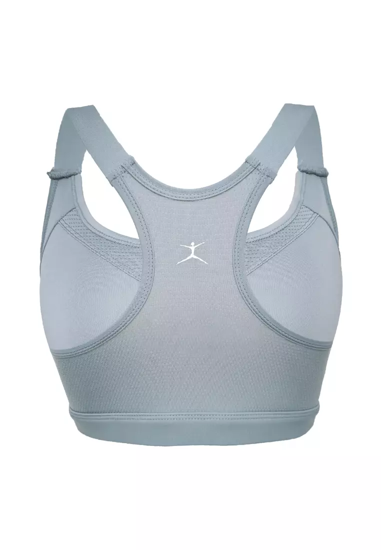 Pure Pace Medium Support Zippered Sports Bra with Removable Pads Activewear for Women