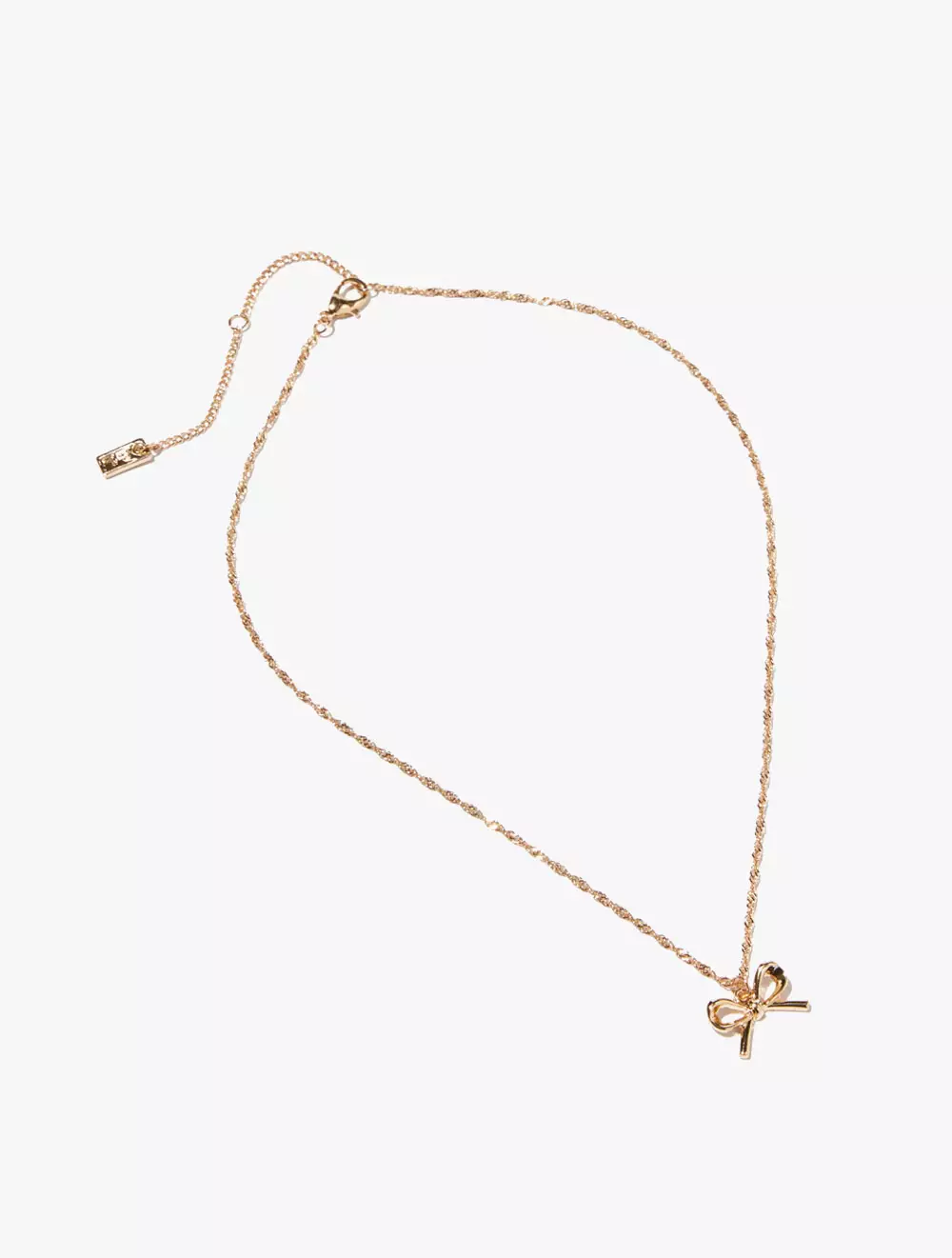 PENDANT NECKLACE - UP GOLD BOW